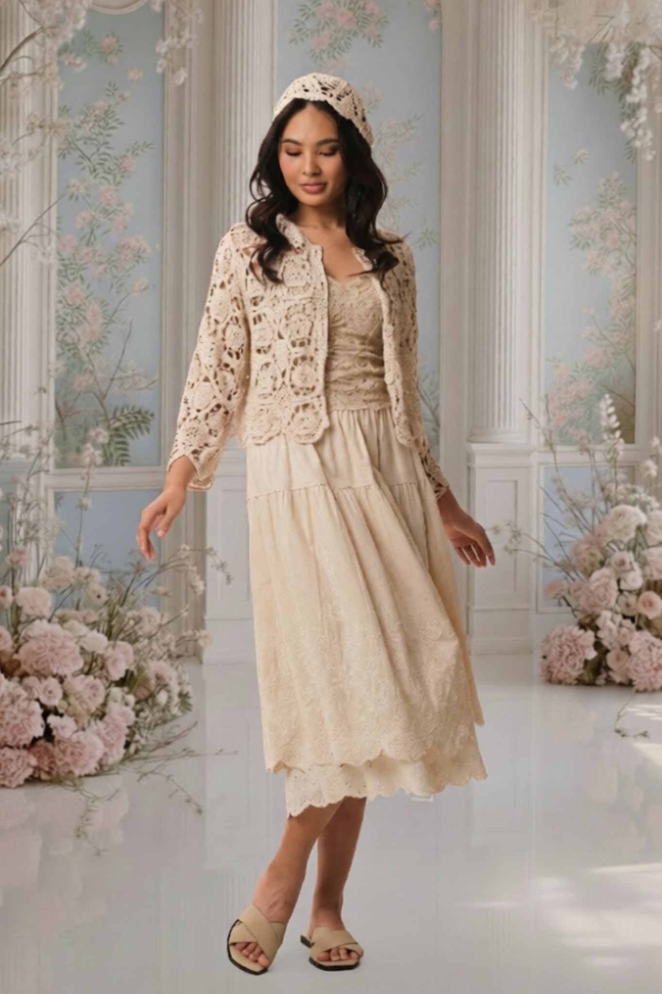 SOMERSET BAY - CHARLOTTE CROPPED CROCHET CARDIGAN – METROJAYA