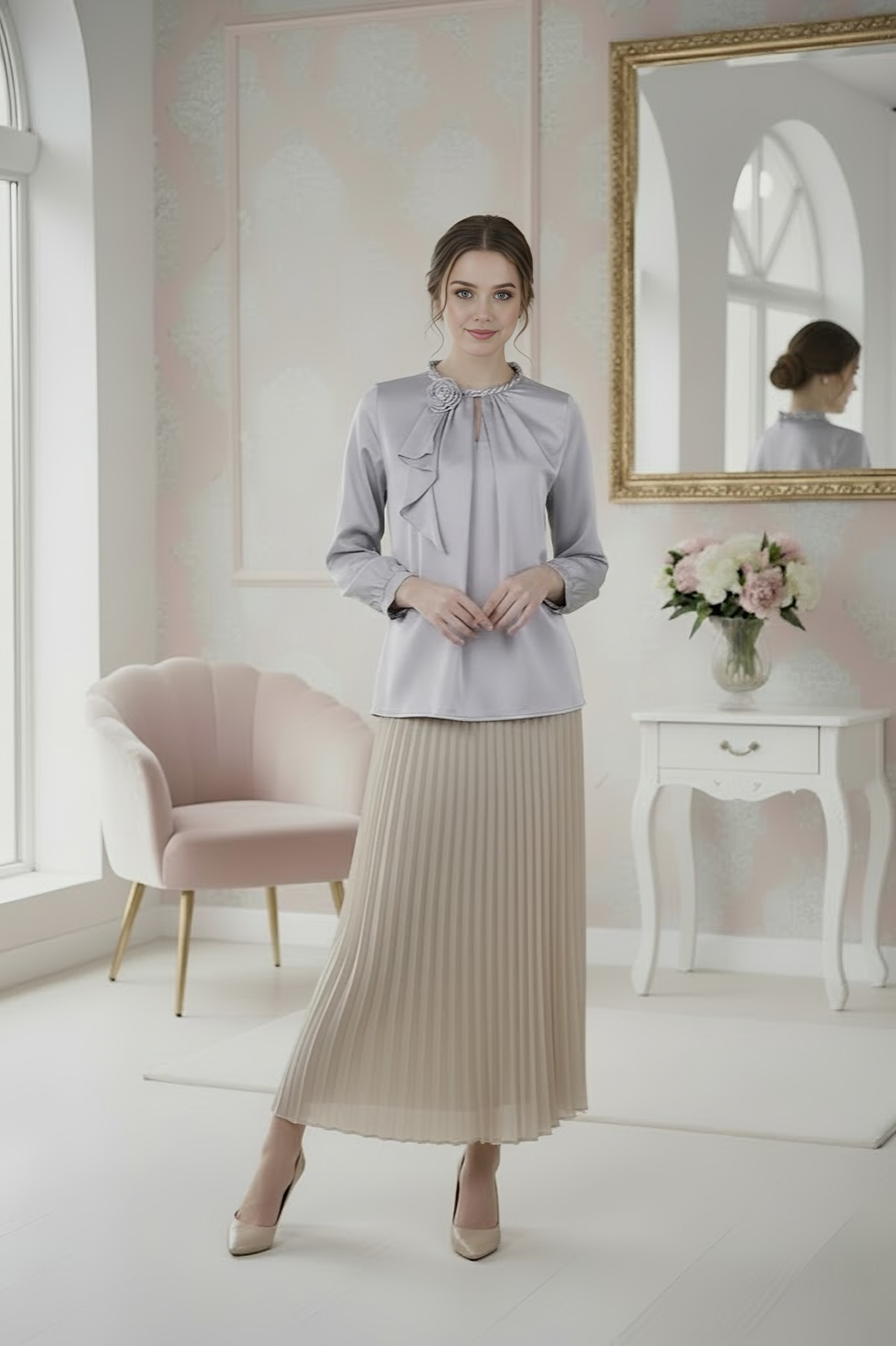 Somerset Bay Long Sleeve Blouse - Clémence