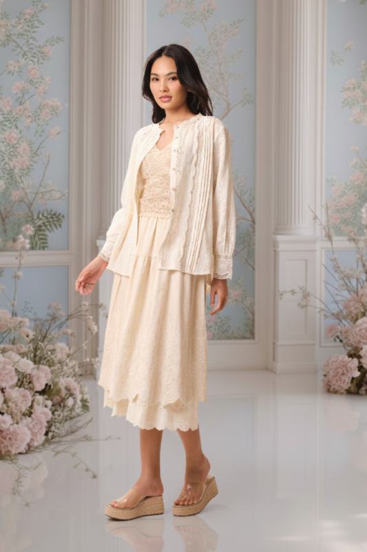 SOMERSET BAY - LONG SLEEVE BLOUSE - OFFWHITE