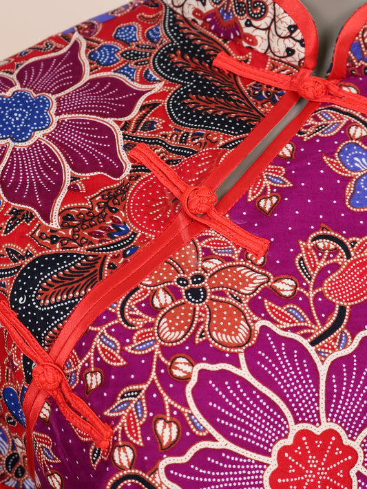 INDIE - MINI CHEONGSAM DRESS - PURPLE