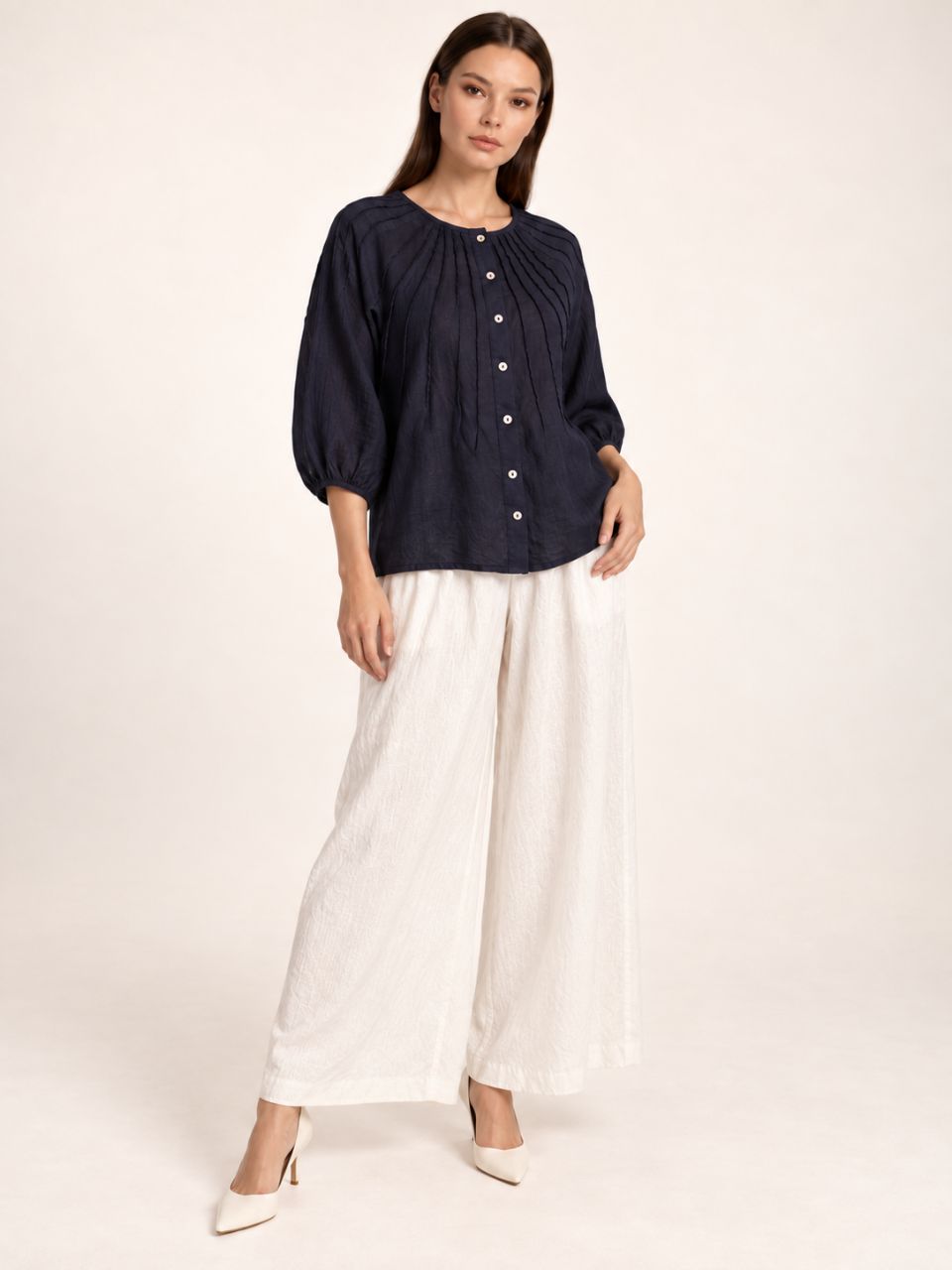 East India Company - Chelsea, Button Front Blouse