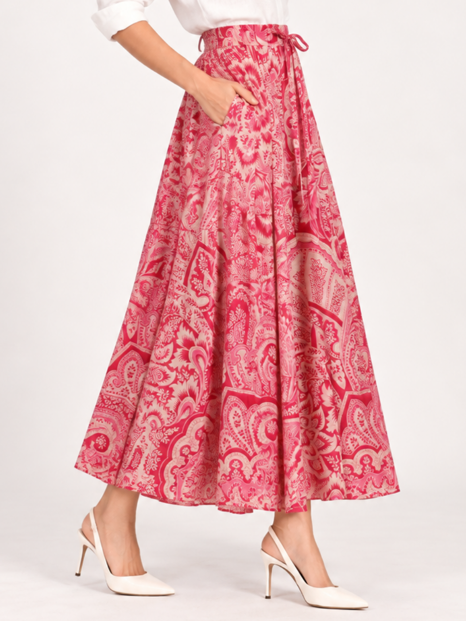 East India Company - Drew, Printed Long Skirt