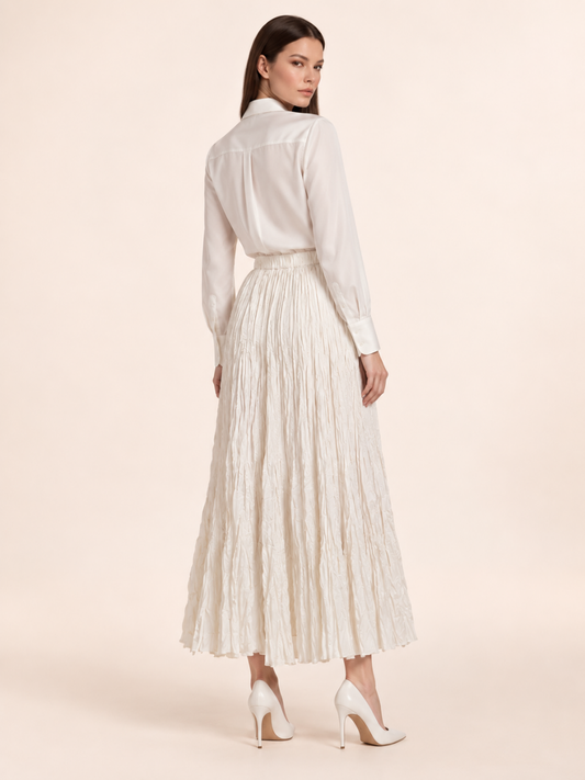 East India Company - Drew, Pleated Long Skirt