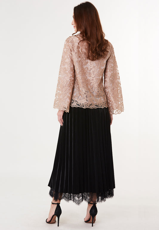 ZONA - Ghania, Regal Lace Blouse Inner Chiffon Body