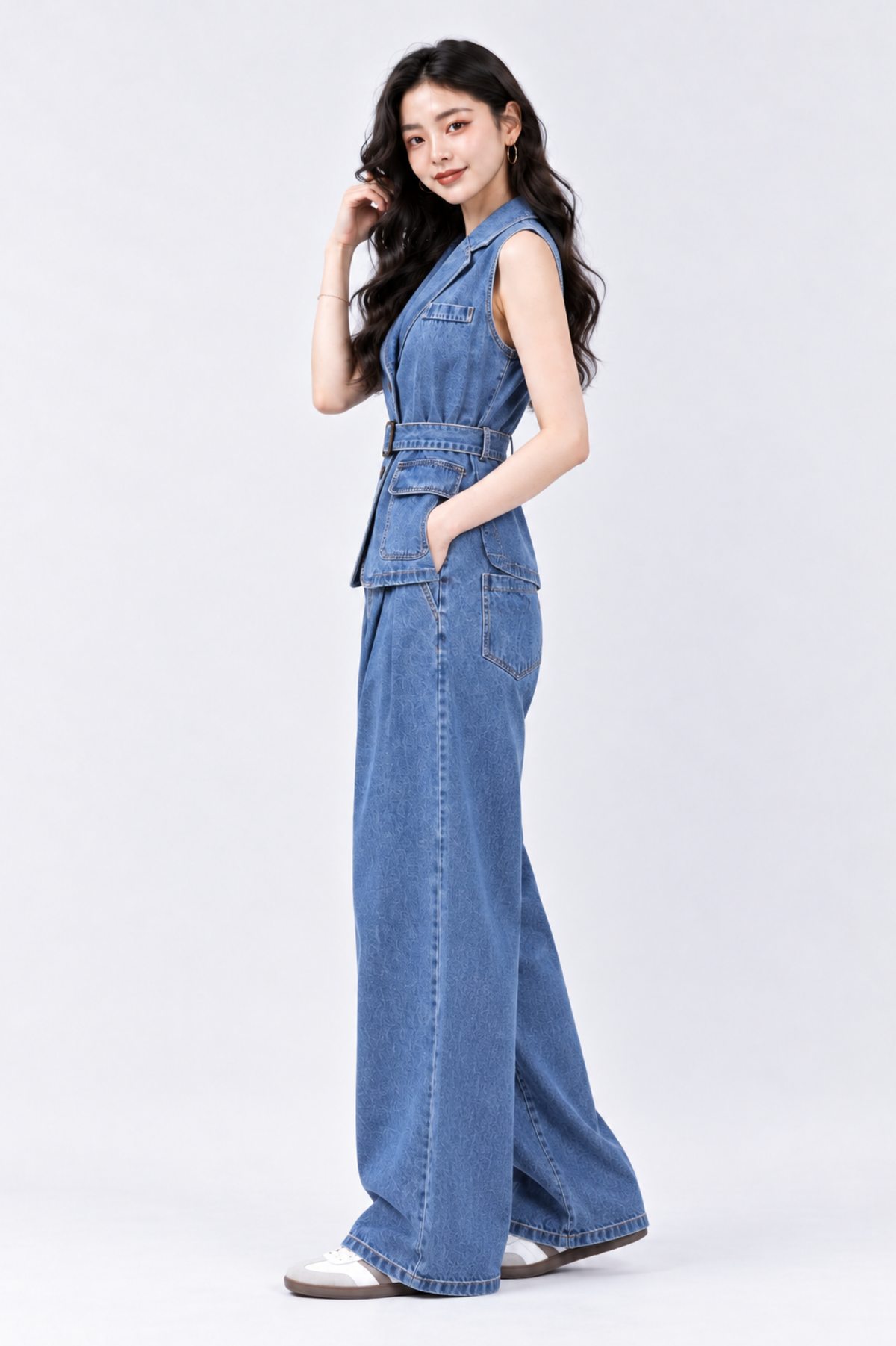 CAPE COD - Wide-Leg Denim Trousers