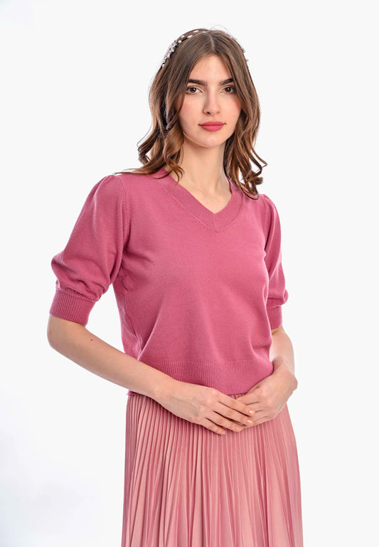 Somerset Bay - TIFANNY Puff Sleeve Knit Top