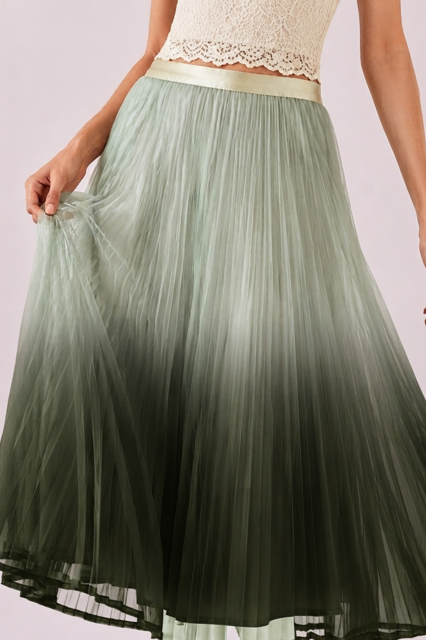 SOMERSET BAY - PLEATED SKIRT (ELASTIC WAIST)