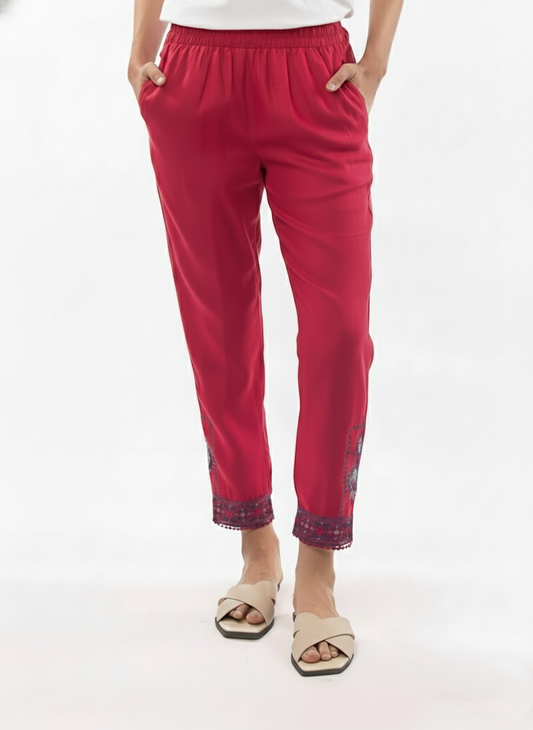 East India Company - Jolie Embroidered Pull On Long Pants
