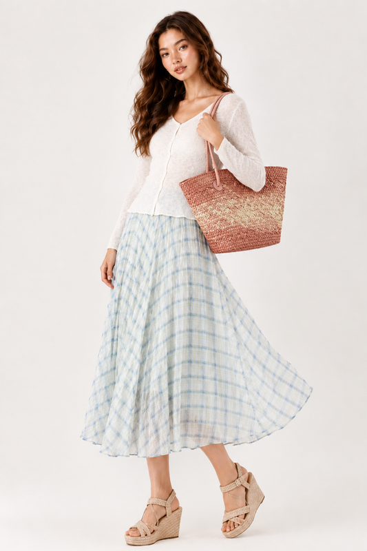 SOMERSET BAY - Terracotta Woven Straw Tote