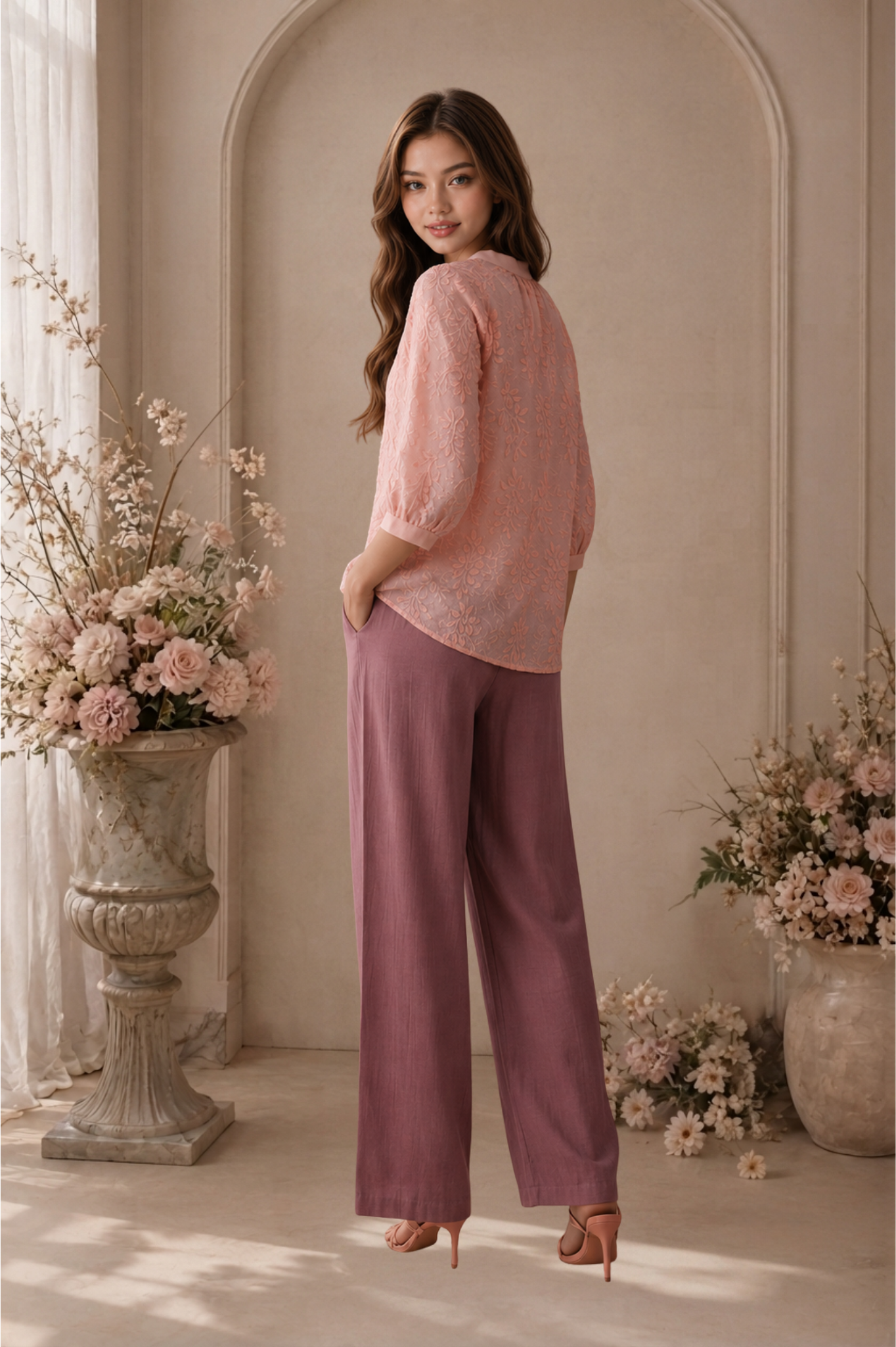 SOMERSET BAY - LONG SLEEVE EMBROIDERED BLOUSE