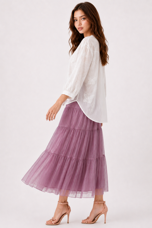 SOMERSET BAY - LONG SLEEVE EMBROIDERED BLOUSE