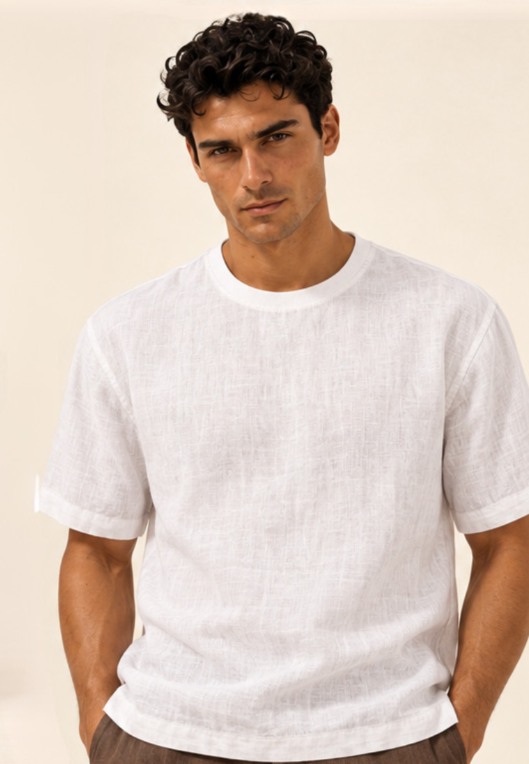 East India Company - Linen-Look Crew Neck Tee
