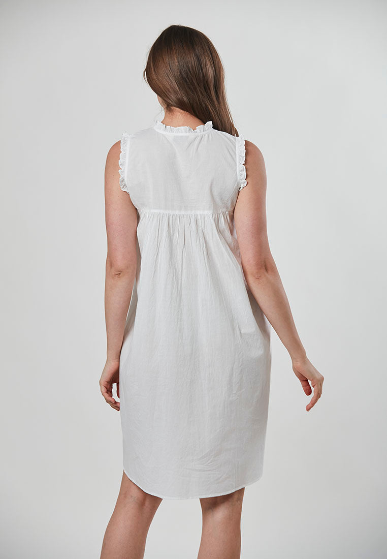 ANA - Night Dress with vintage Lace and Embroidery