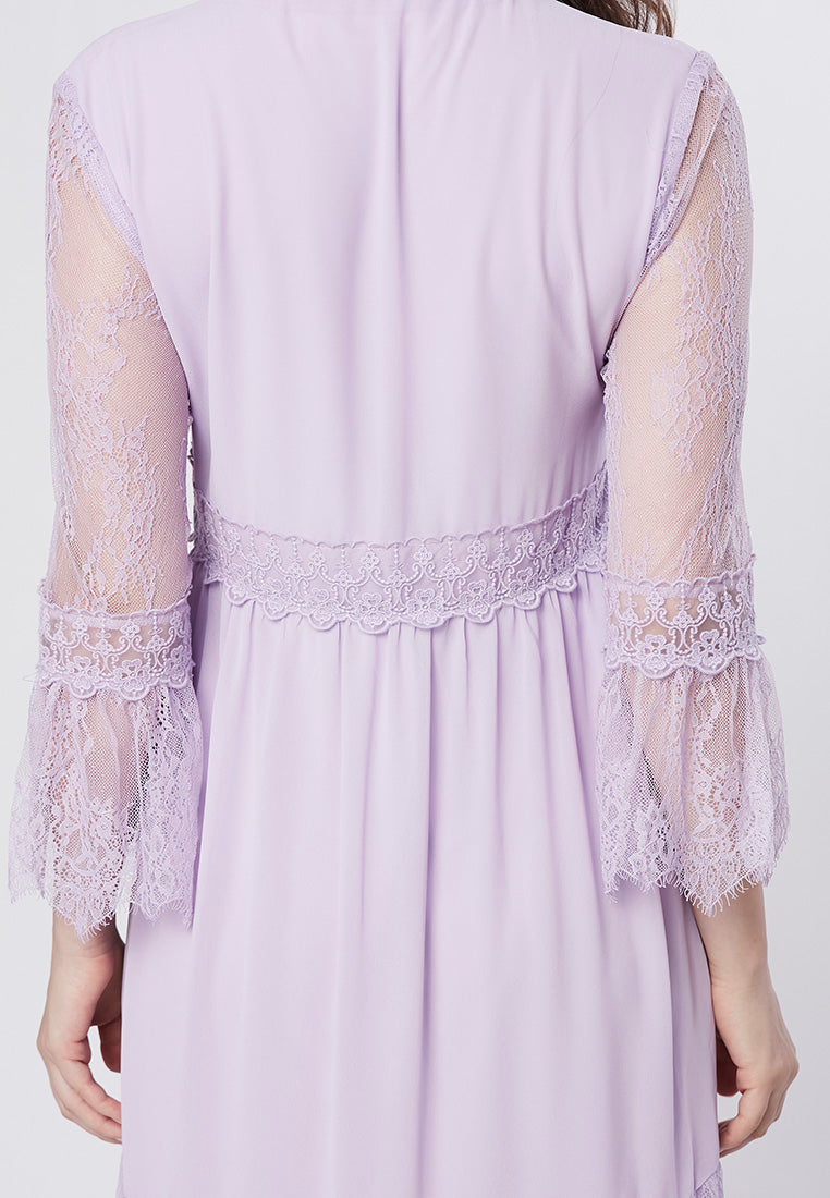 KAYLA - Maxi Chiffon Lace Dress