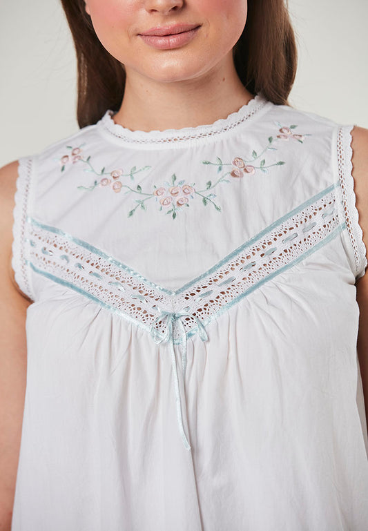 KAIA - Vintage Lace and Embroidery Night Dress