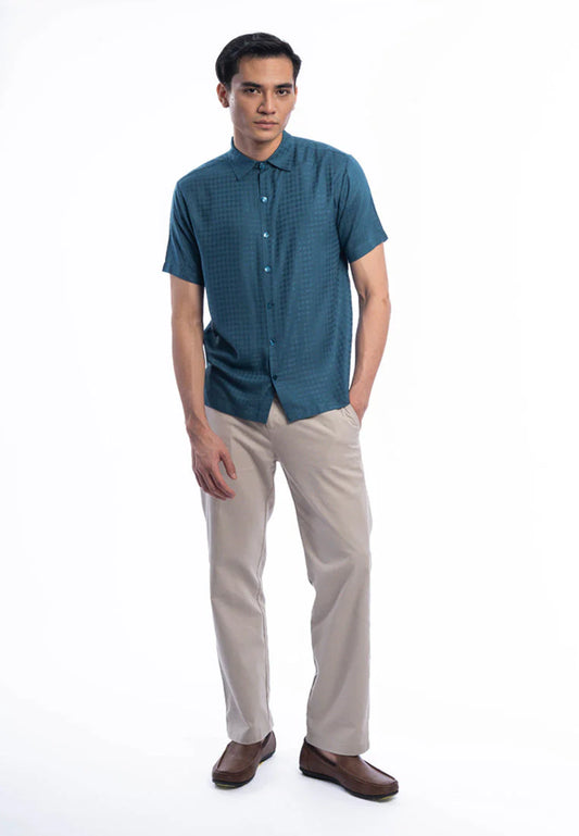 East India Company Faisal Short Sleeve Shirt Blue