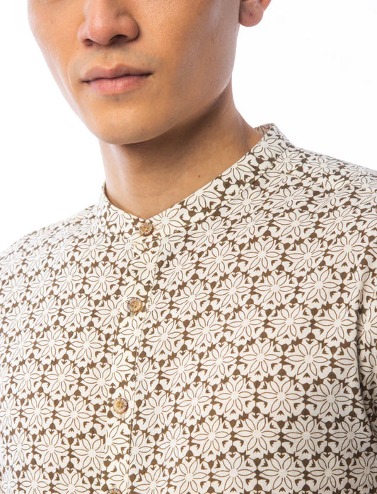 East India Company - Harziz Men Slim Fit Short Sleeve Printed Shirt