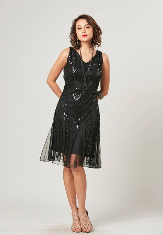 Mavis - Elegant Mini Dress With Beading
