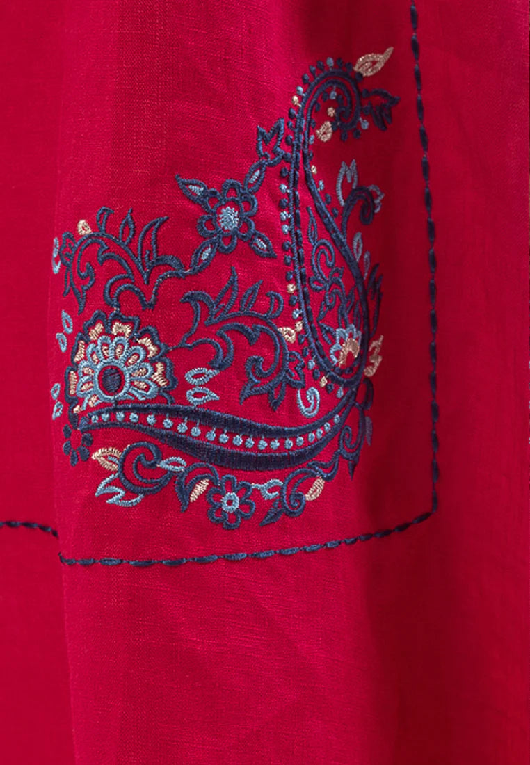 East India Company - Nova Embroidered Long Sleeve Tunic Dress