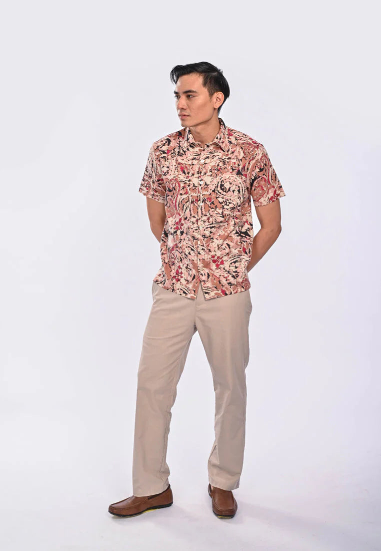 East India Company Yuvaan S/Sleeve Printed Shirt/Khaki