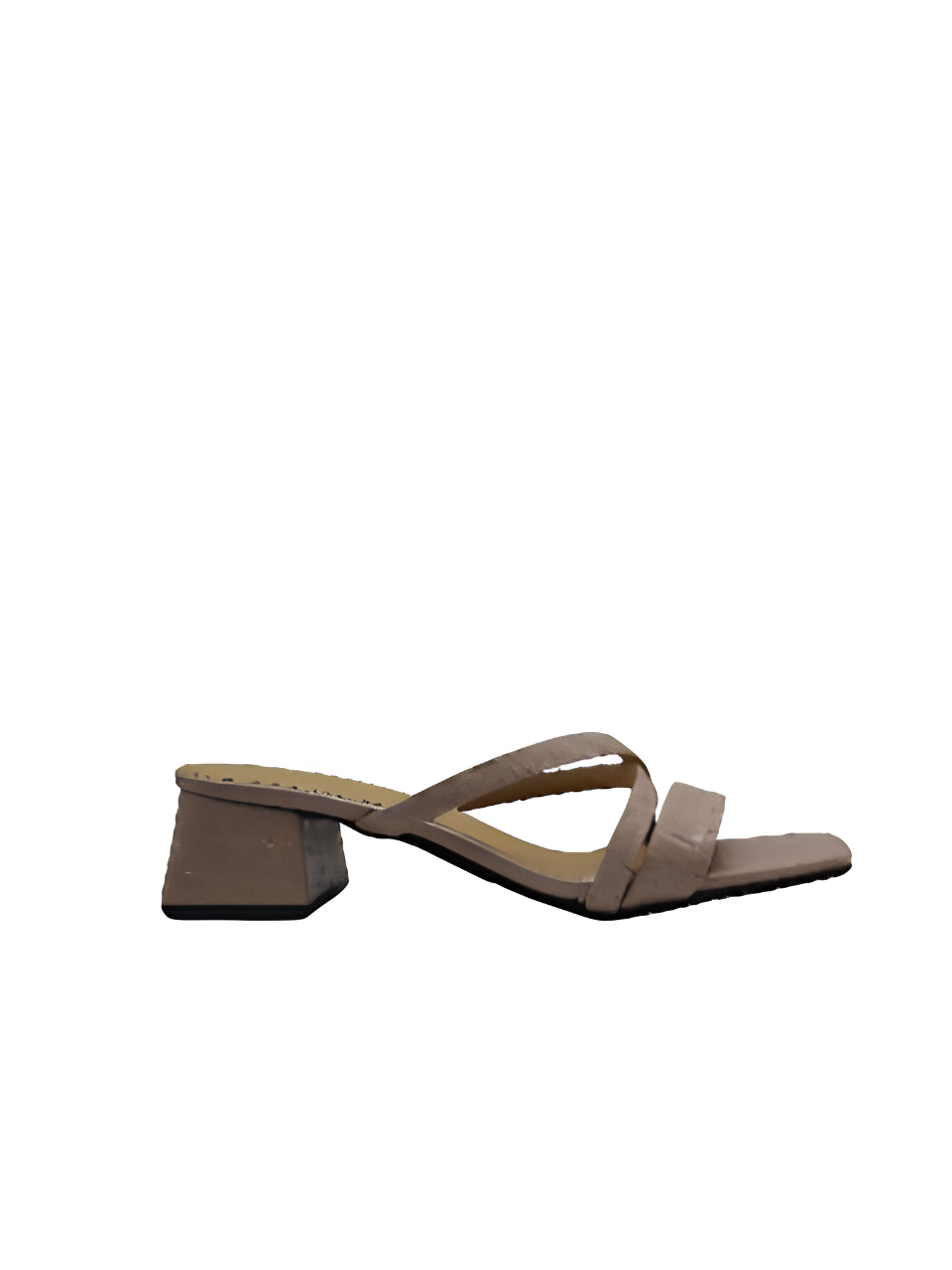 Angel & Kelly - Beige Minimal Low Block-Heel Sandals