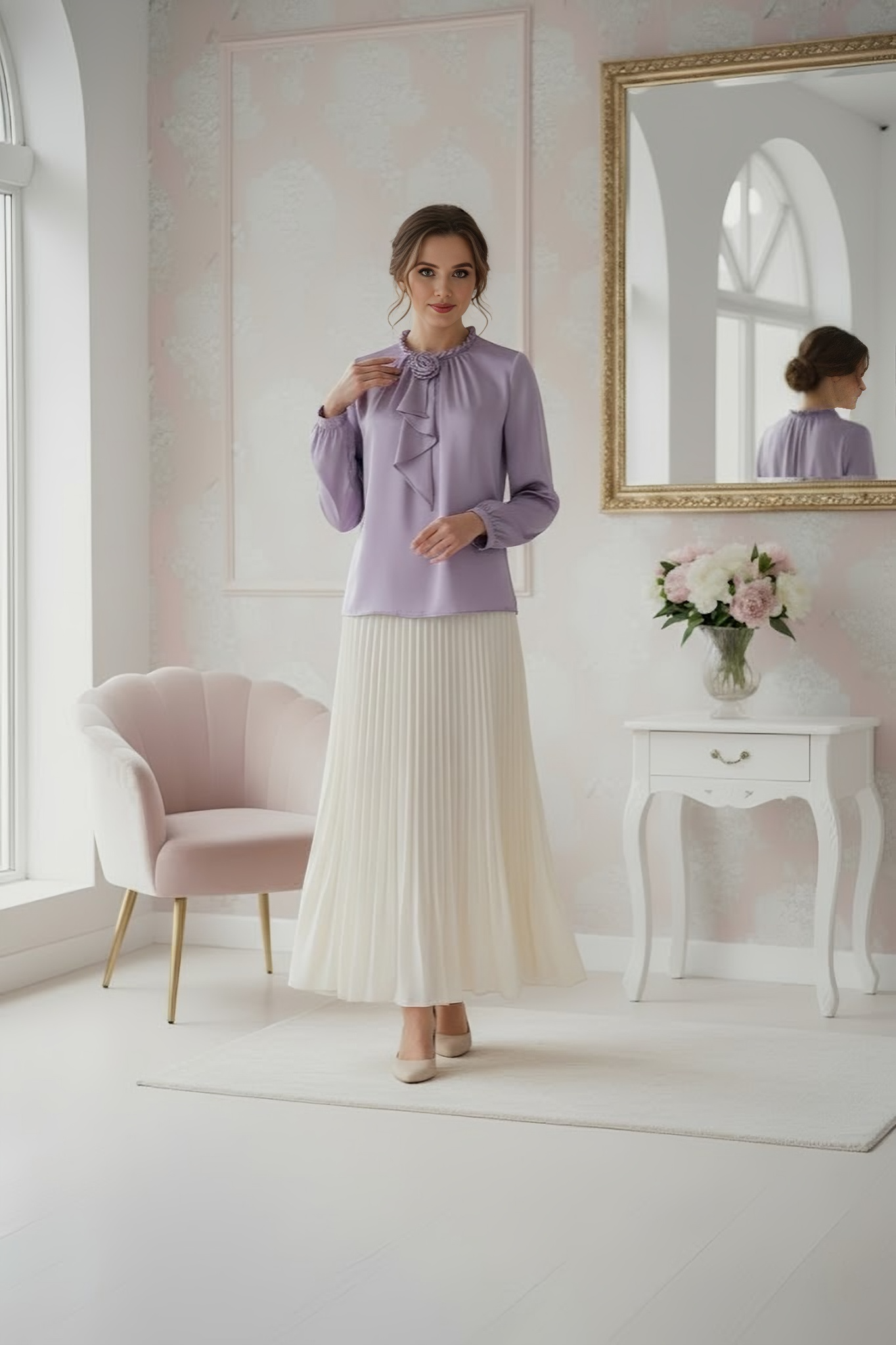 Somerset Bay Long Sleeve Blouse - Clémence