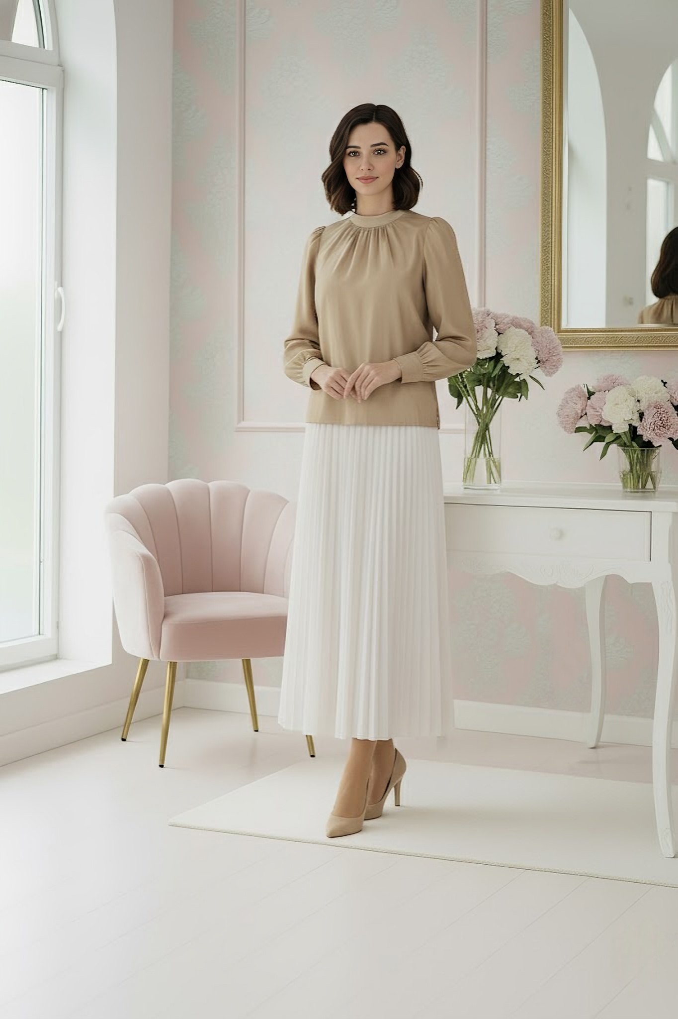 Somerset Bay Long Sleeve Blouse - Vivienne