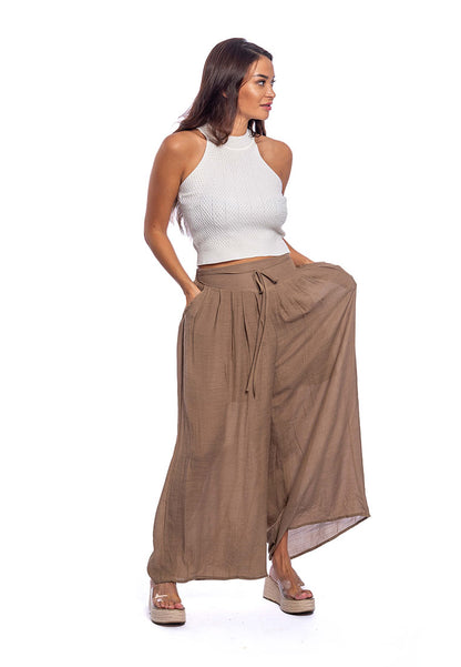 East India Company Myrna Pull On Palazzo Pants - Brown