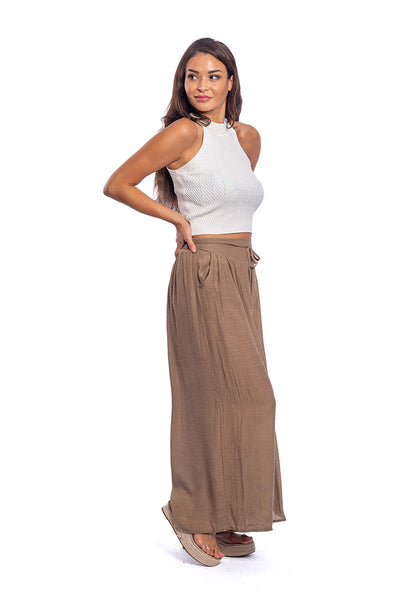 East India Company Myrna Pull On Palazzo Pants - Brown