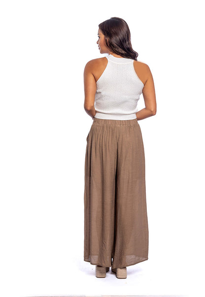 East India Company Myrna Pull On Palazzo Pants - Brown