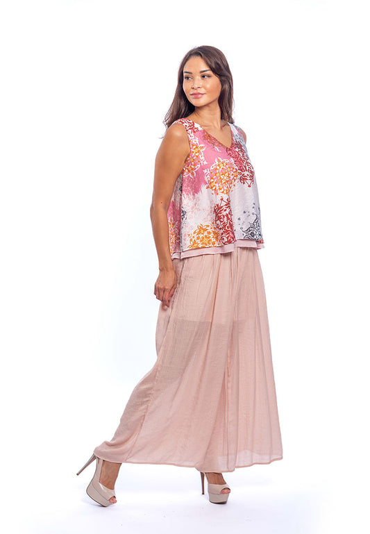 East India Company Myrna Pull On Palazzo Pants - Pink
