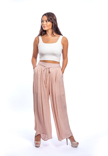 East India Company Myrna Pull On Palazzo Pants - Pink
