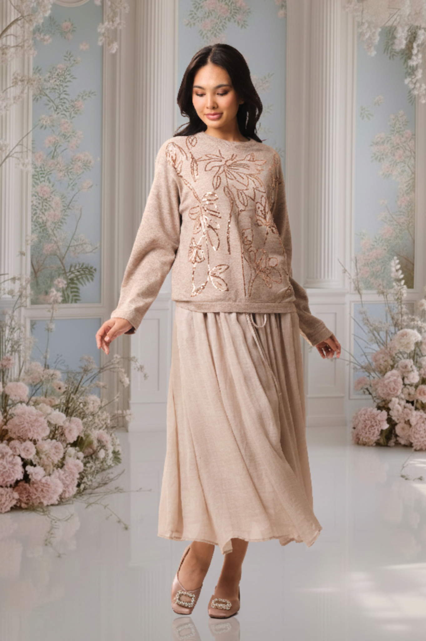 SOMERSET BAY - LS RN BLOUSE