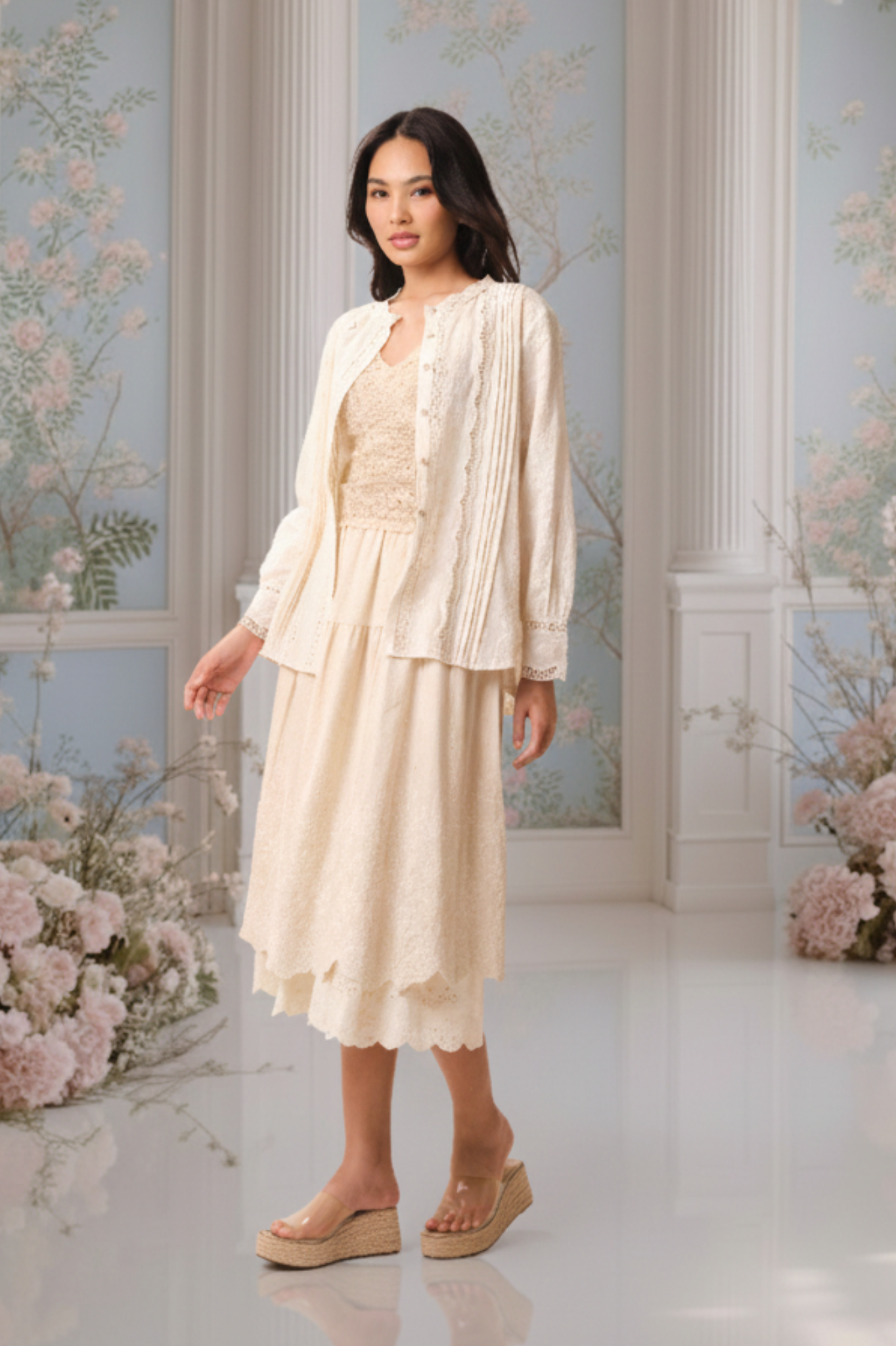 SOMERSET BAY - LONG SLEEVE BLOUSE - OFFWHITE
