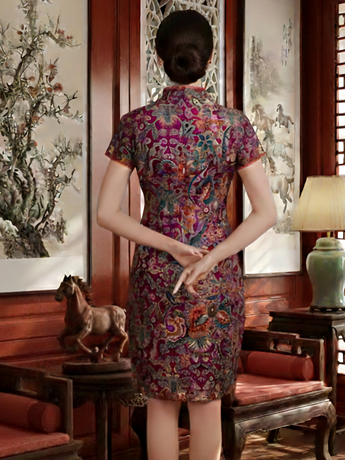 INDIE - MINI CHEONGSAM DRESS - RED