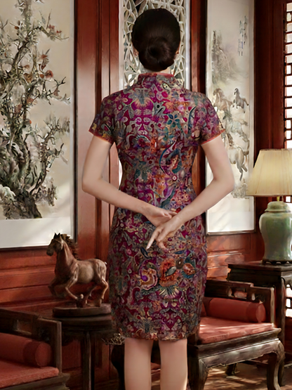 INDIE - MINI CHEONGSAM DRESS - RED