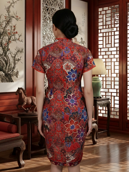 INDIE - MINI CHEONGSAM DRESS - BLUE