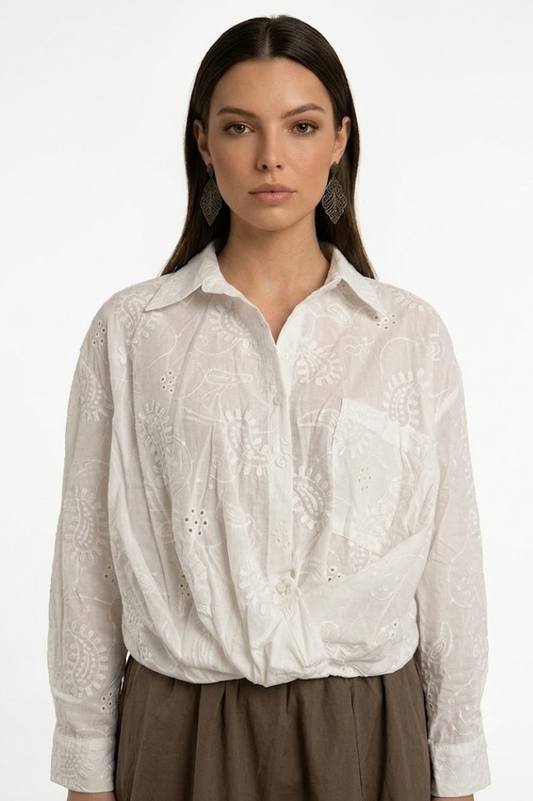 East India Company - Flora, Embroidery Blouse (Buy 1 Free 1)