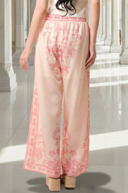 East India Company - Floral Motif Wide-Leg Pants