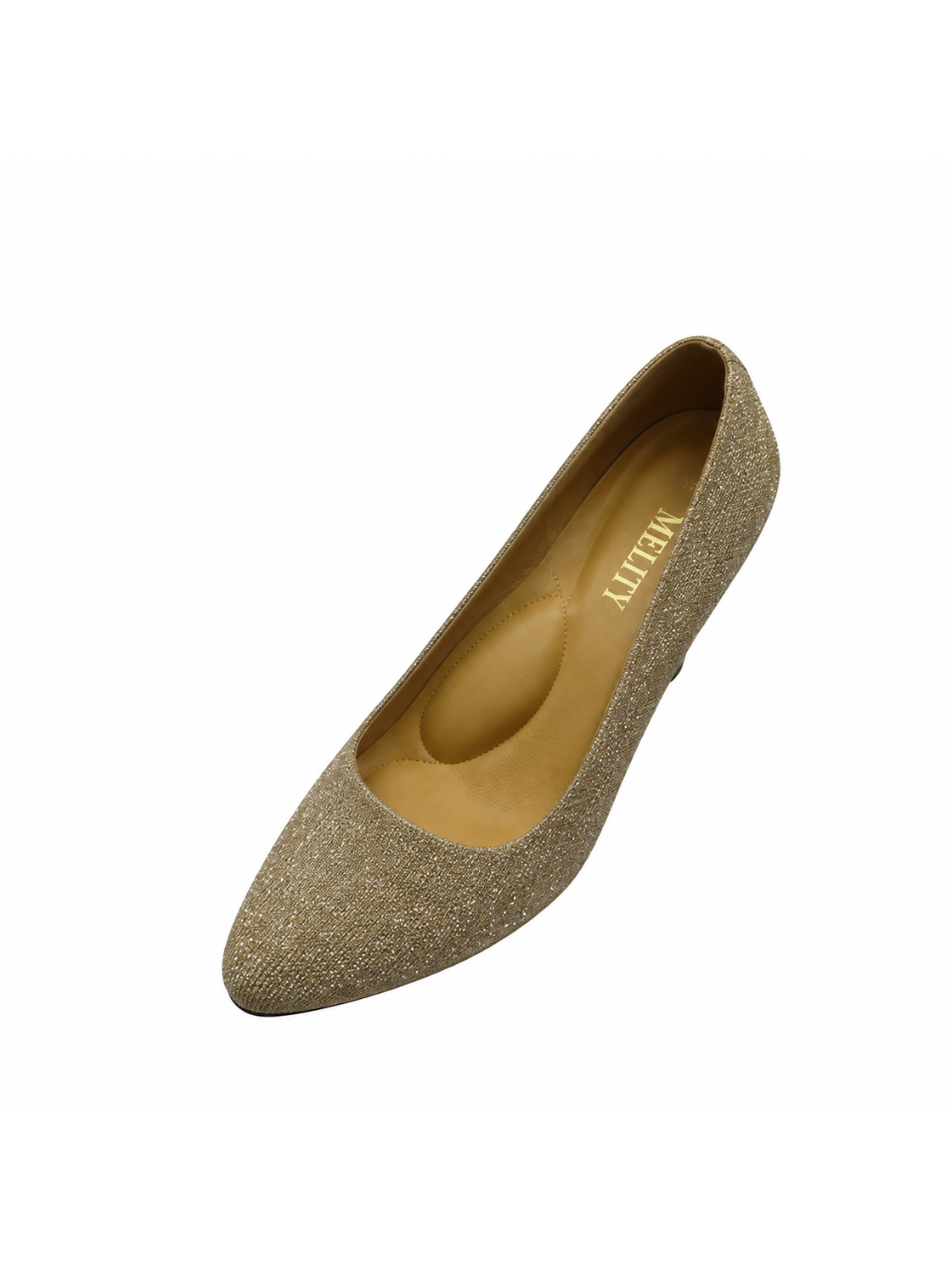 Angel & Kelly - Gold Glitter Court Pumps