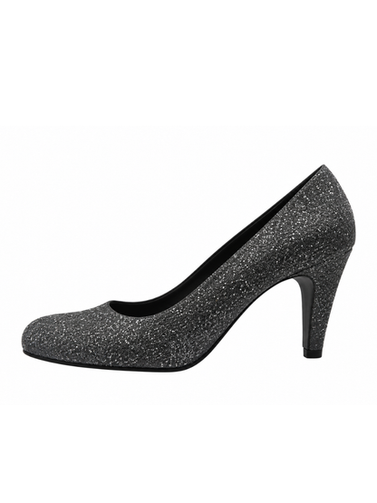 Angel & Kelly - Charcoal Grey Glitter Court Pumps