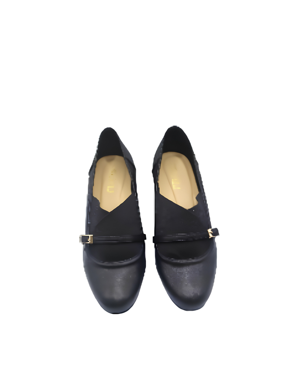 Angel & Kelly - Black Mary Jane Block-Heel Pumps