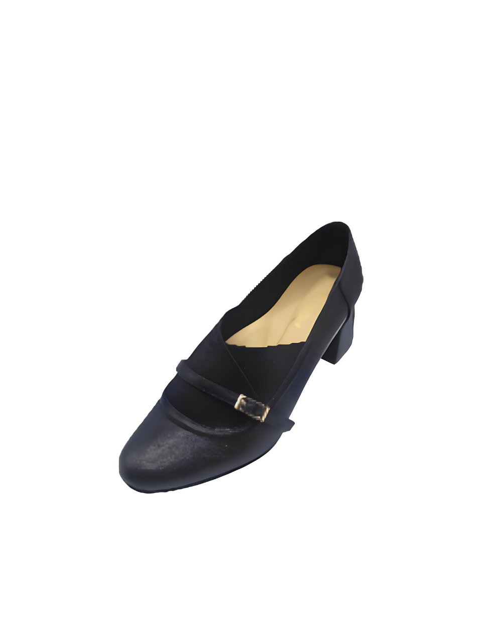 Angel & Kelly - Black Mary Jane Block-Heel Pumps