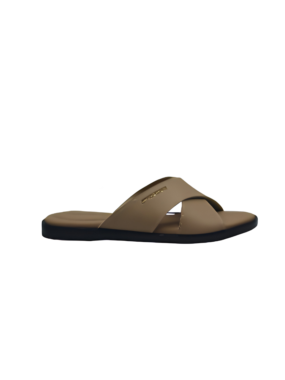Angel & Kelly - Beige Crossover Flat Slides