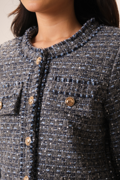 SOMERSET BAY - LONG SLEEVE JACKET - BLUE