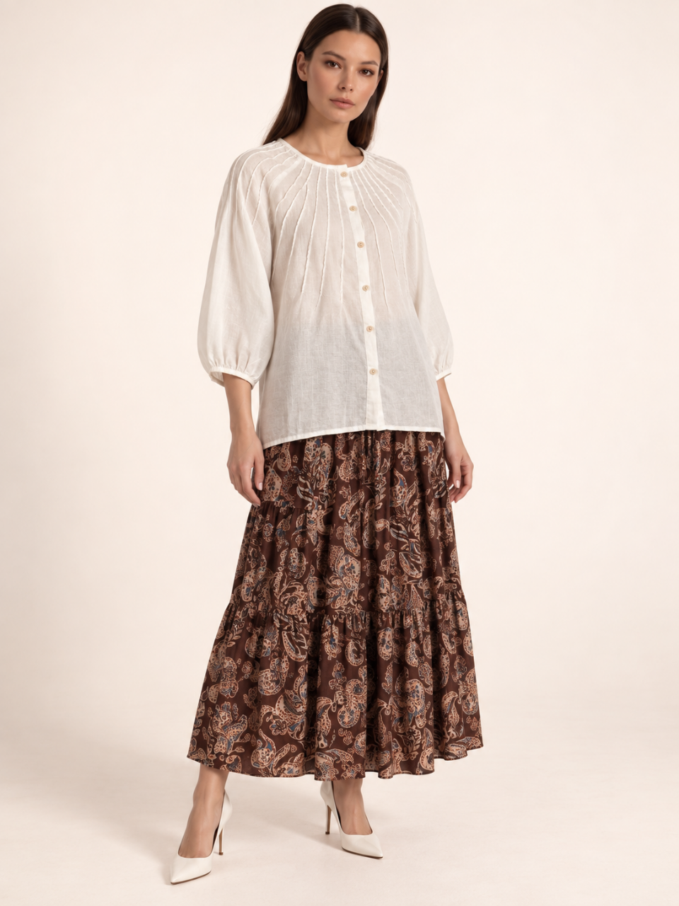 East India Company - Chelsea, Button Front Blouse