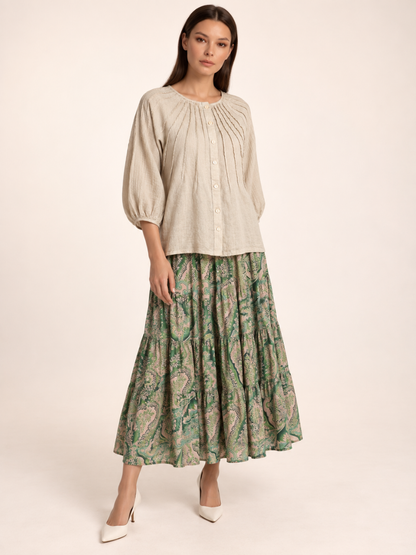 East India Company - Chelsea, Button Front Blouse