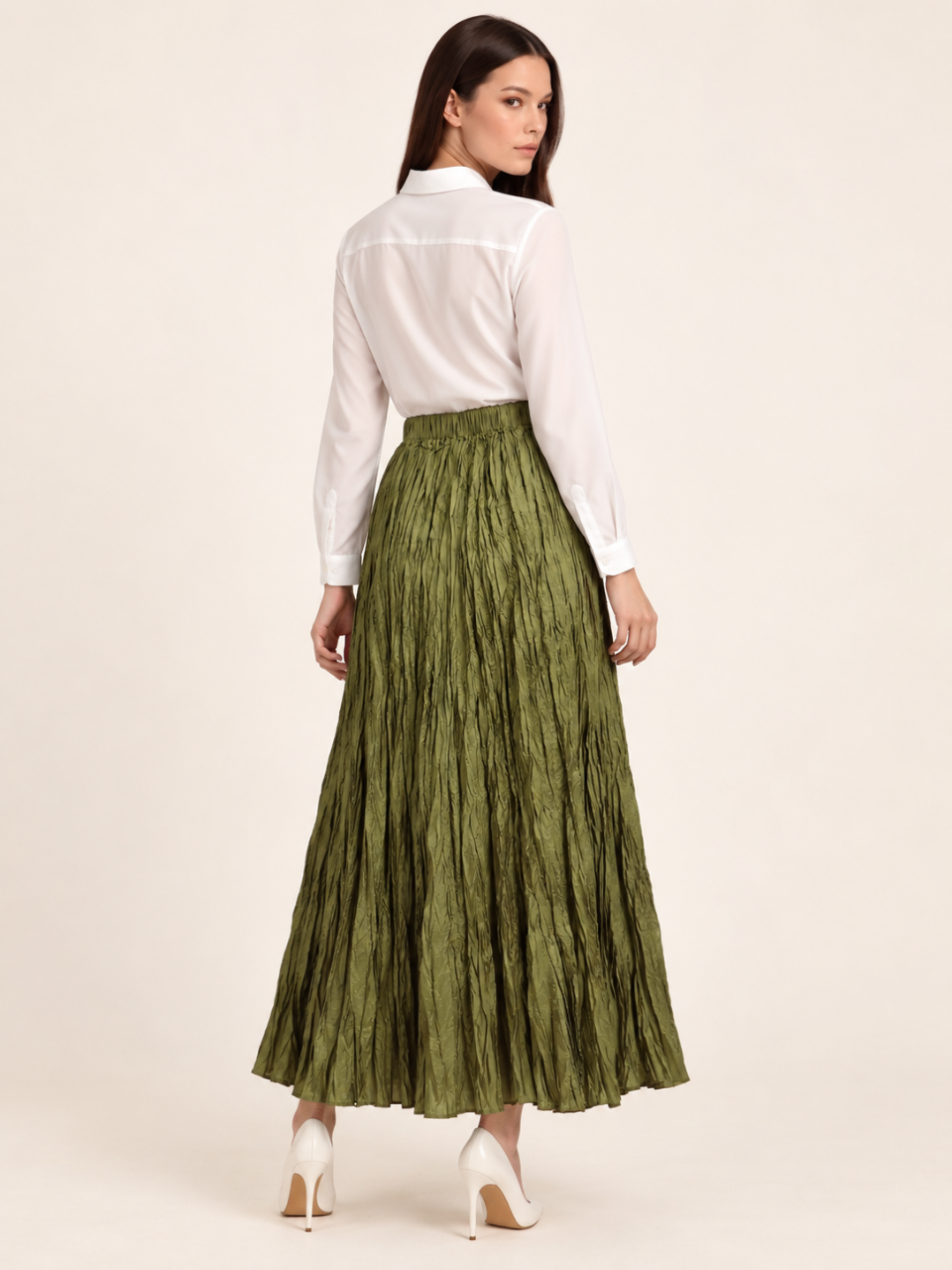 East India Company - Drew, Pleated Long Skirt