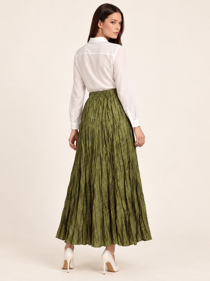 East India Company - Drew, Pleated Long Skirt