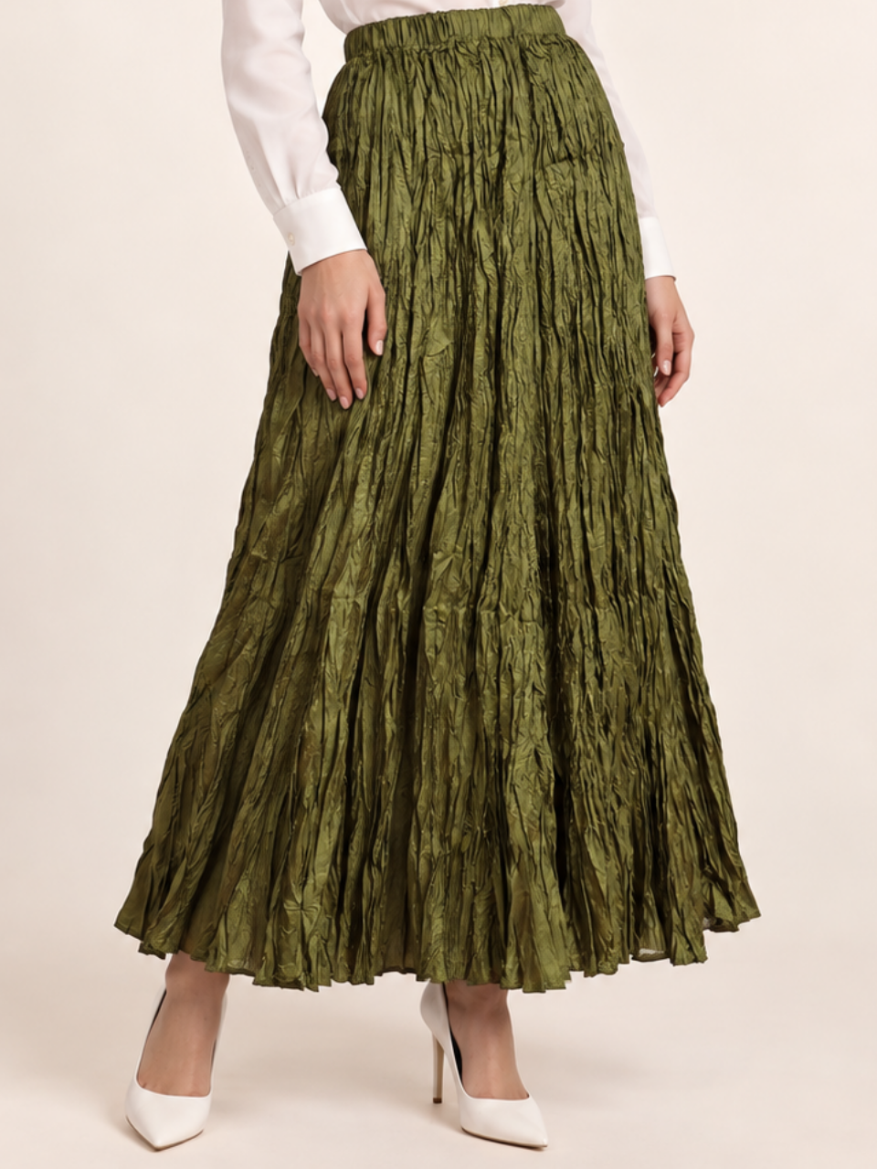 East India Company - Drew, Pleated Long Skirt